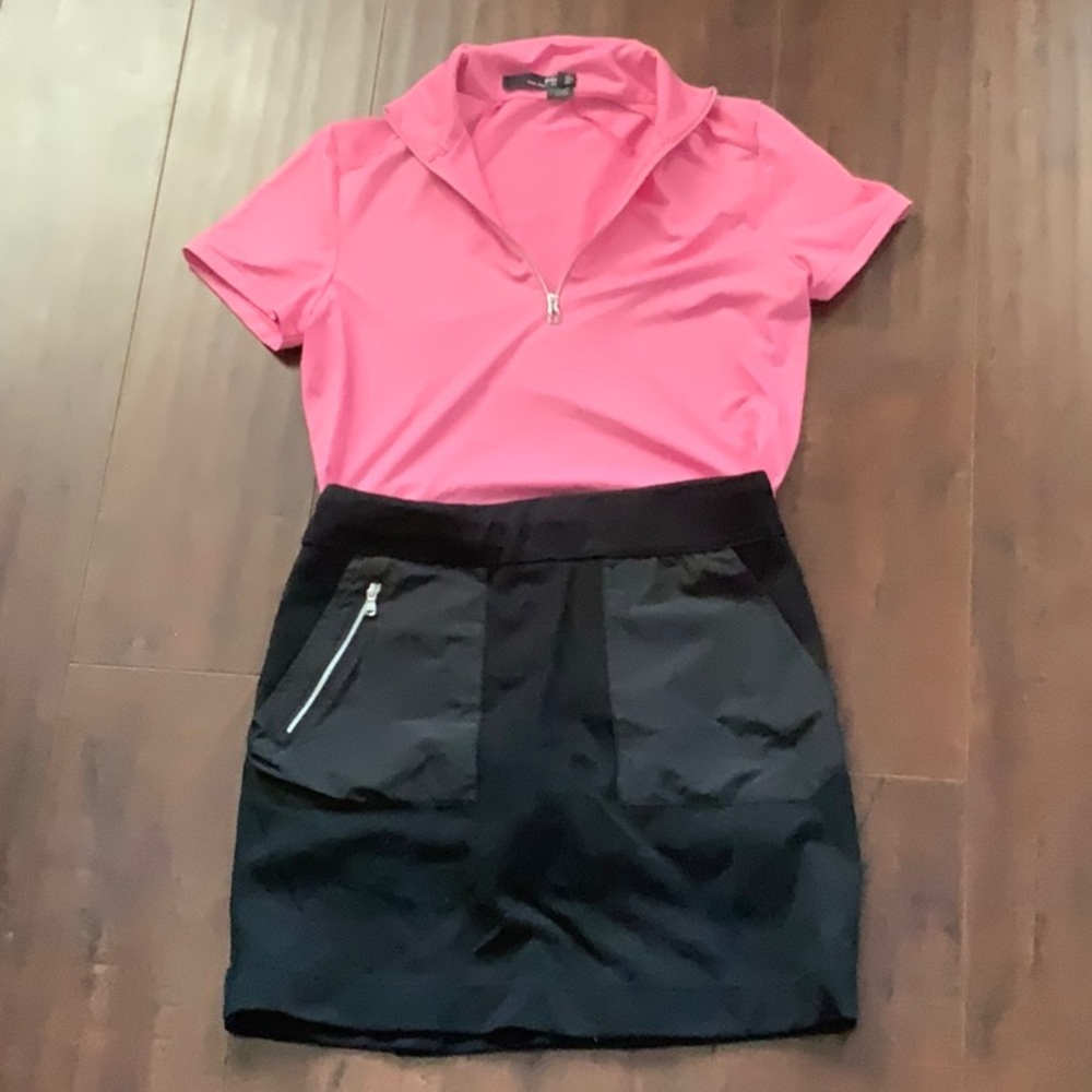 Ralph Lauren Golf set- skort and zip-polo shirt like new! P/Small